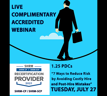 Register for Live HR Complimentary Webinar Presented by CEO Mario Pecoraro on 7/27/21