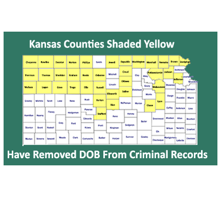 38 Kansas Counties Have Removed DOB from Criminal Records
